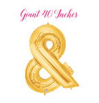 Ampersand 40 Inch Gold Balloon