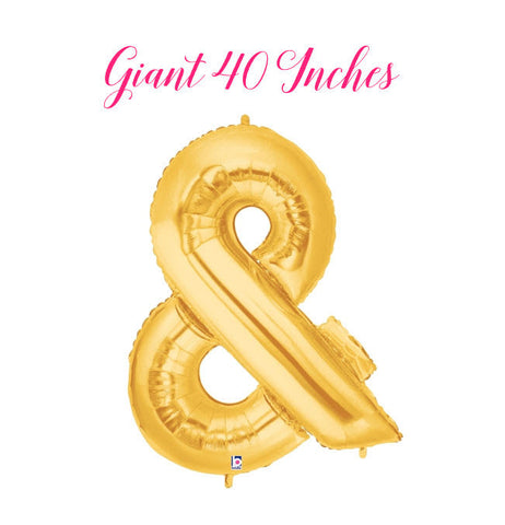 Ampersand 40 Inch Gold Balloon